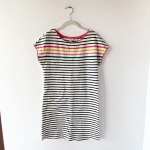 Boden Multi Color Striped T-Shirt Shift Dress 4 S Small